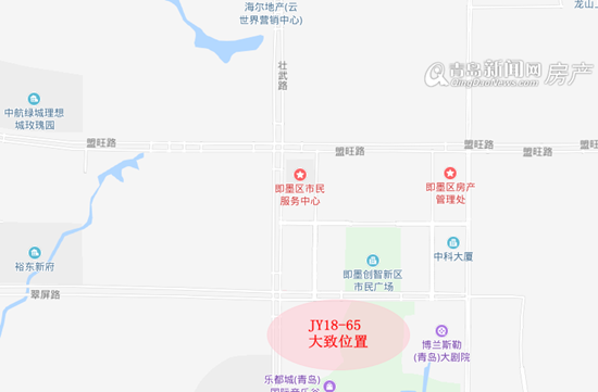 JY18-65號(hào)地塊大致位置圖