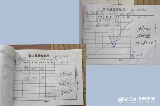 王寿光特意翻出了之前的交易账本,2017年和2018年的苹果价格相差一元