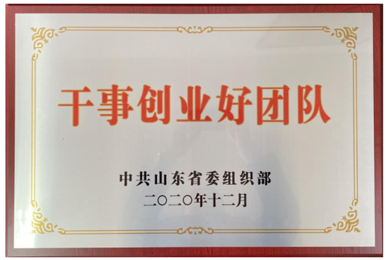 ▲分析化学团队荣获山东省干事创业好团队称号