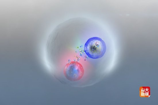 图1 顶夸克偶素的艺术构想图。来源：CERN