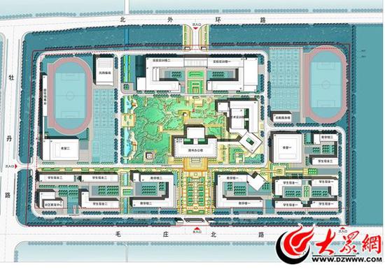 菏泽市职教园区规划设计平面图