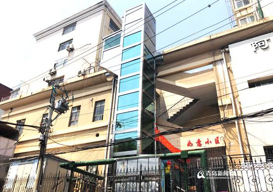 如意小區電梯外圍。