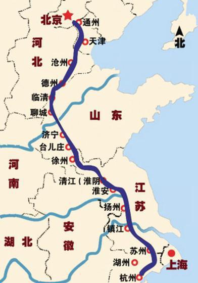 京杭运河航线图