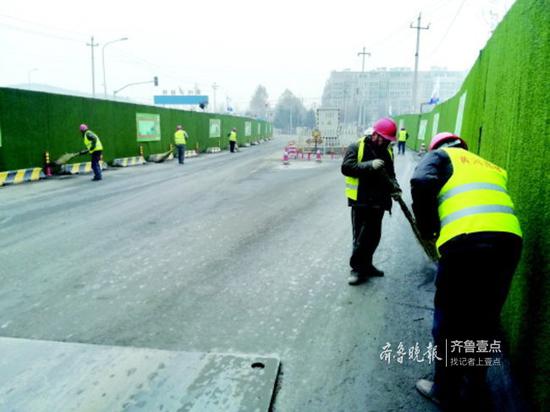 鳳岐路打造安全文明施工標桿。濟南黃河路橋建設集團供圖