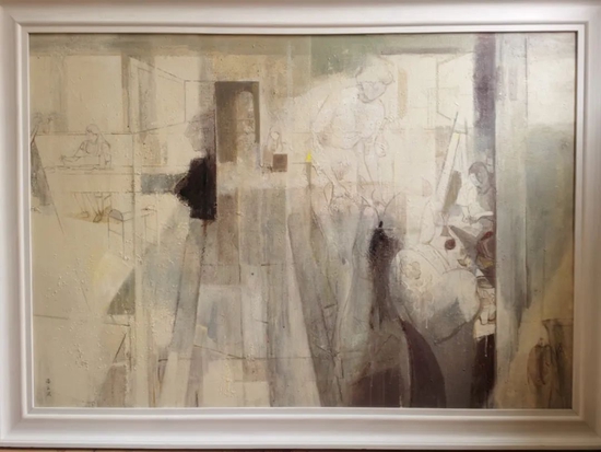 作品:《@我and你》 130cmx90cm 布面油画