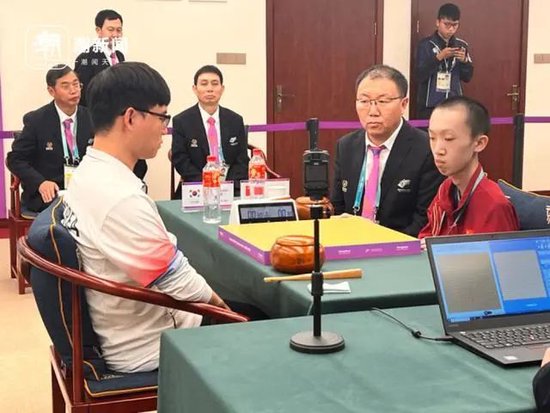 ▲魏羽纶对战韩国选手