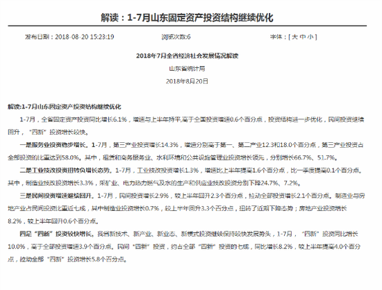 服務業投資穩步增長