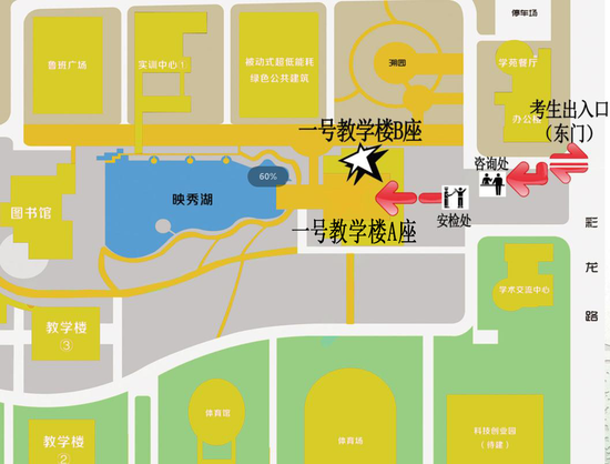 考点平面布局示意图