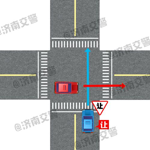 路口文明交通六让之5.1有标志标线 让优先通行一方