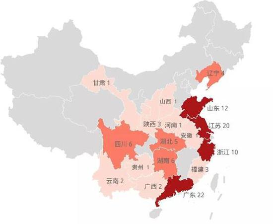 百强区分布图(来自网络)