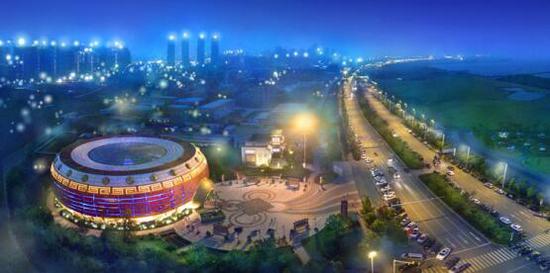 合肥市濱湖新區(qū)夜景。許暉 攝