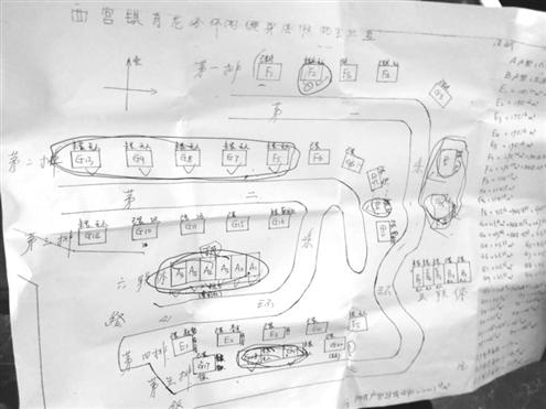 龚志国手绘的“违建别墅说明图”