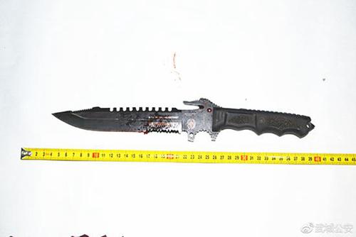　　警方查獲的兇器