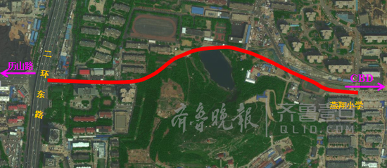 和平路东延道路示意图 济南市交通委供图