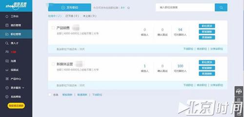 (智聯招聘發布出的招聘信息)