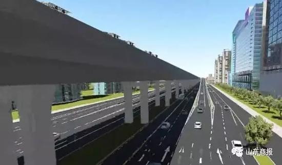 　　主要建设内容：高架快速路;地面道路，以及四座跨河桥梁、17处BRT站台、3处人行过街天桥(通道)、路灯、交通等设施。