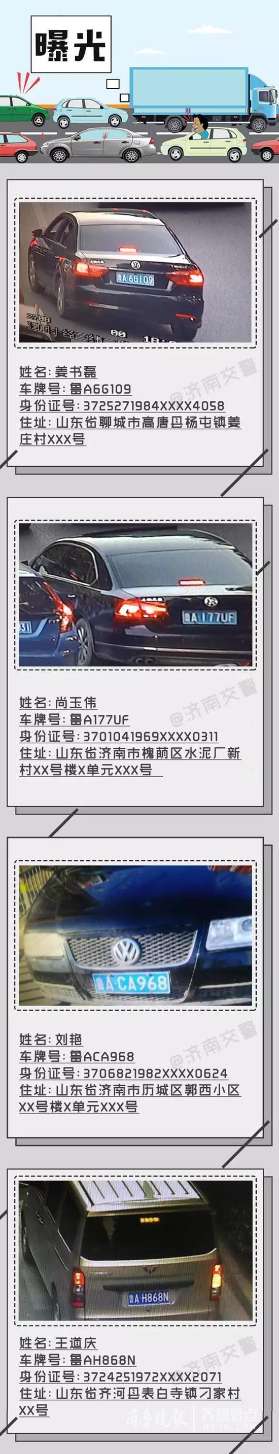 這也是濟南交警首次對變道加塞違法進行曝光，標志著濟南交警實名曝光的違法行為又多了一種。