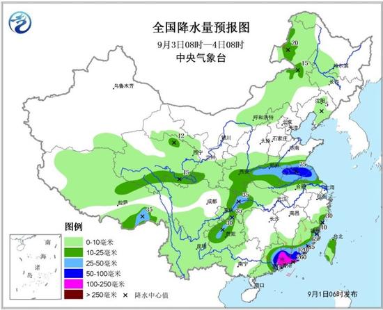 全国降水量预报图显示，未来两天山东省内没有大范围降雨，气温变化不大。