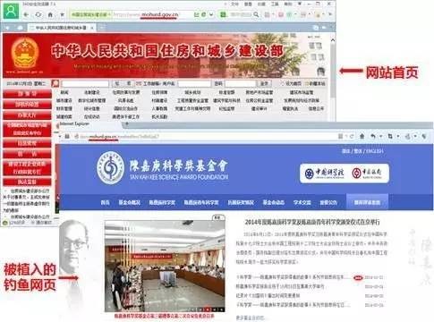 (政府網(wǎng)站被入侵并植入釣魚頁面)