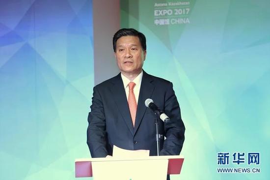 山東省人大常委會副主任夏耕在開幕式上致辭。新華網(wǎng)發(fā)（阿比洛夫攝）
