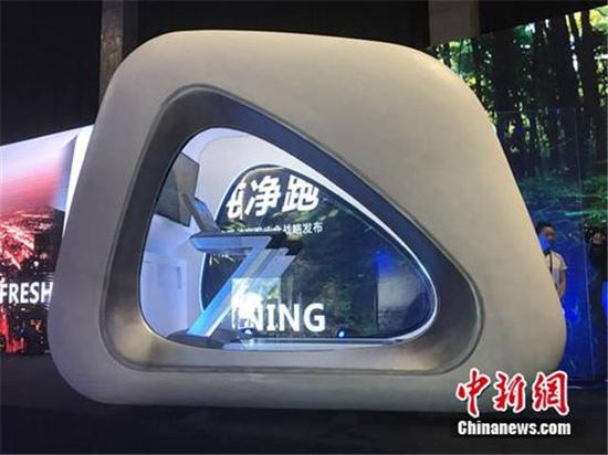↑某款像太空艙一樣外觀的共享跑步倉。中新網 吳濤 攝