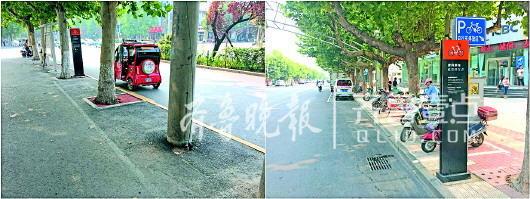 清河街和五峰路的停放点多数处于闲置状态，少数停放着其他非机动车。记者 张帅 摄