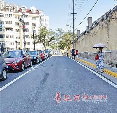 道路交通秩序整治后的盐城路。刘成龙 摄