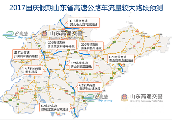 高速公路车流量大易拥堵路段