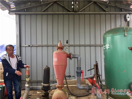 设在地头的较大型滴灌水肥一体化技术的“总控制中心”。