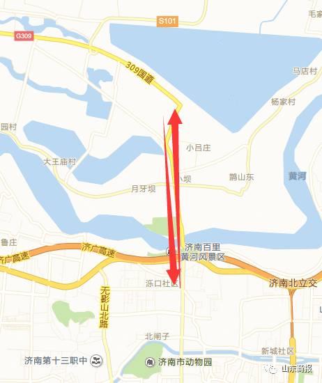 穿黃隧道大致位置圖