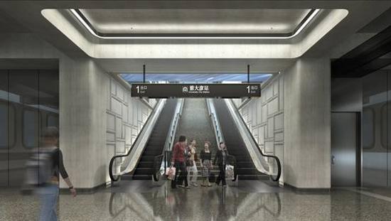 济南地铁站内景图首次曝光 简约,沉稳,大气