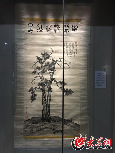 《弘历岱庙汉柏图轴》