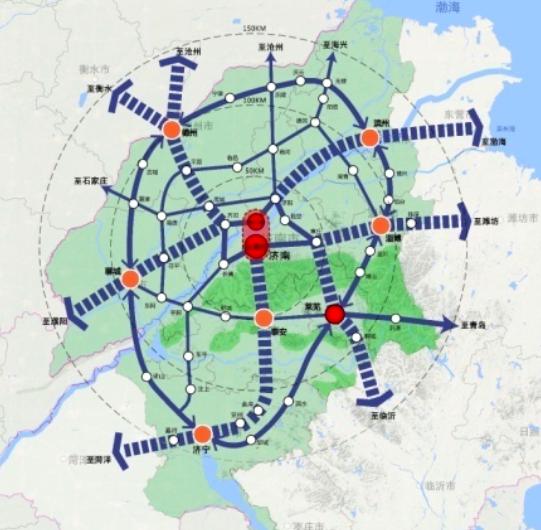 濟(jì)南都市圈空間結(jié)構(gòu)圖