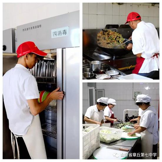 为学生辛勤付出的餐厅工作人员