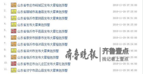 截止11月29日07时26分,最新山东高速路况数据显示: