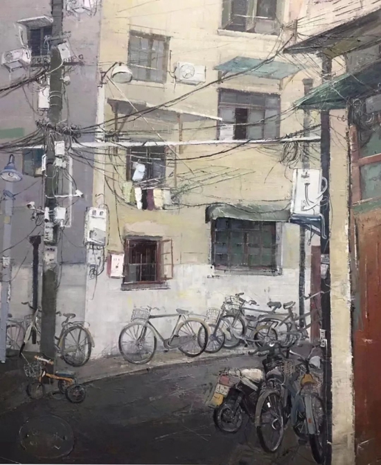 作品:《星期天的午后》 130cm×110cm 布面油画