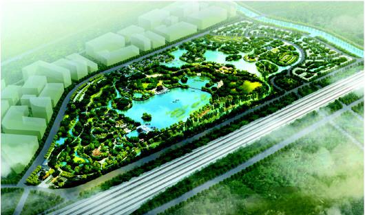 白泉湿地鸟瞰效果图。 济南市规划局提供