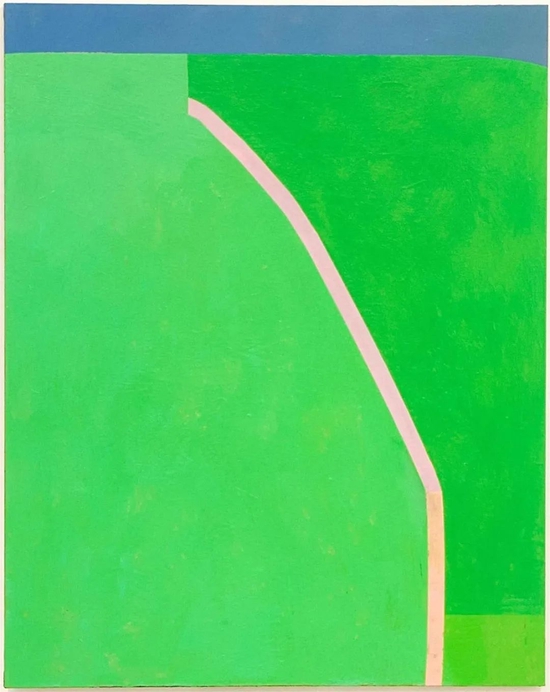 作品:《#4 Spazio Complesso, Toscana(4号复合空间,托斯卡纳)》(80cm × 100cm)布面上的油彩和喷绘