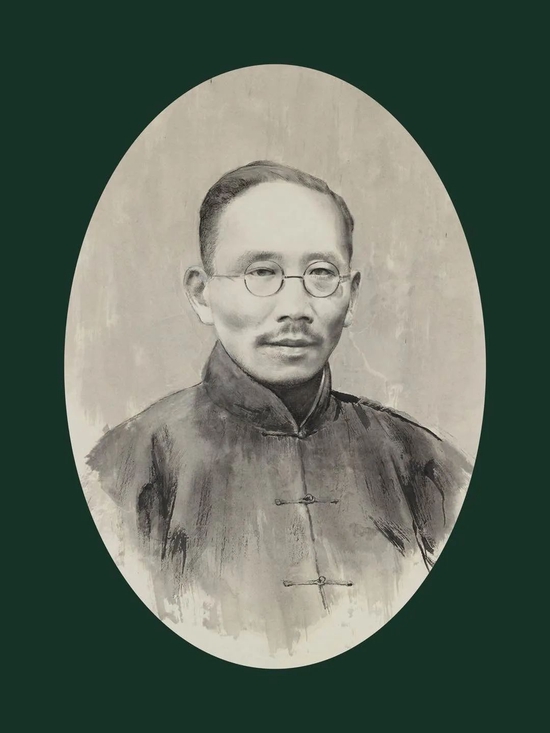 作品:《国之卫士-蔡元培》 68cm×68cm 纸本国画