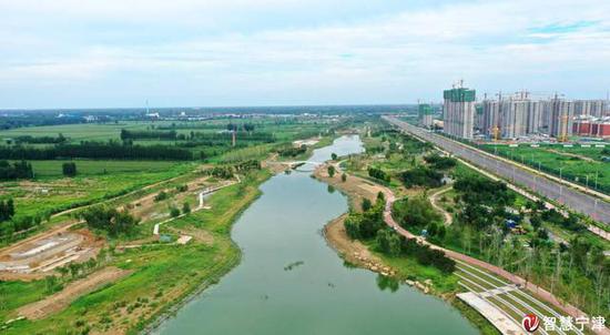 (宁津县北部新城航拍 来源:宁津县城乡和住房建设局)