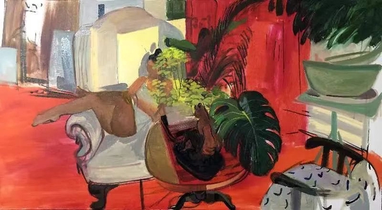 作品:《一米阳光》 200cm×120cm 布面油画