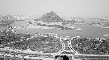 華山湖成為濟南城市新地標。