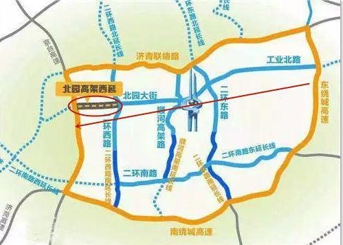 北園快速路西延匝道口