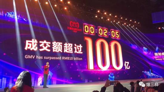 双11第十年，2分05秒破100亿!5年前这个数是6小时