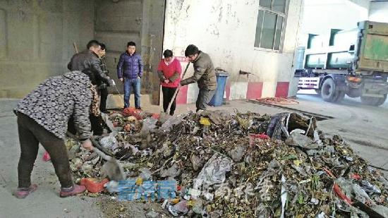翻垃圾堆找钱现场 通讯员供图