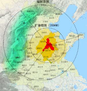 濟(jì)南都市圈潛在擴(kuò)容與輻射范圍圖