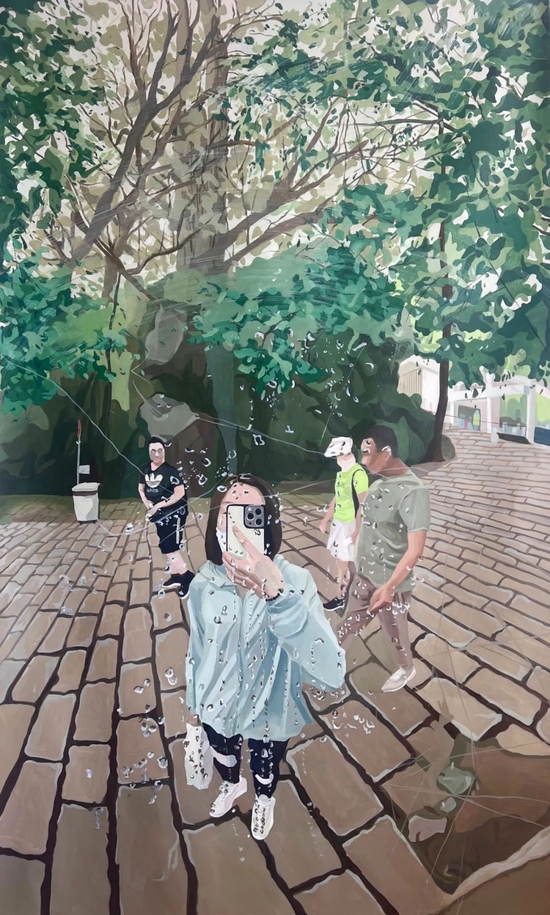 作品:《痕》 200cm×120cm 布面油画