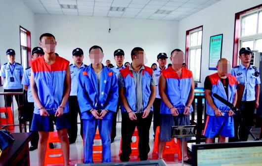 被告人徐某、孟某等五人受審。(平度法院供圖)