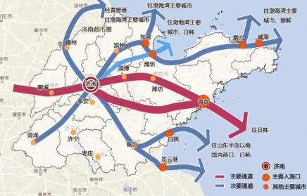 濟(jì)南出海口交通通道規(guī)劃圖