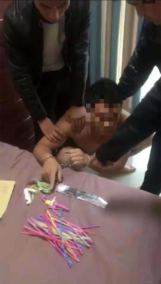 吸毒人员指认现场